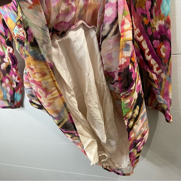 Zara | NWT Colorful Ruffled Long Sleeve Dress Size XS - Picture 8 of 12